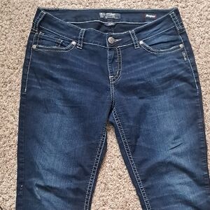 (62) Silver Jeans Women's Dark Indigo Skinny Jeans